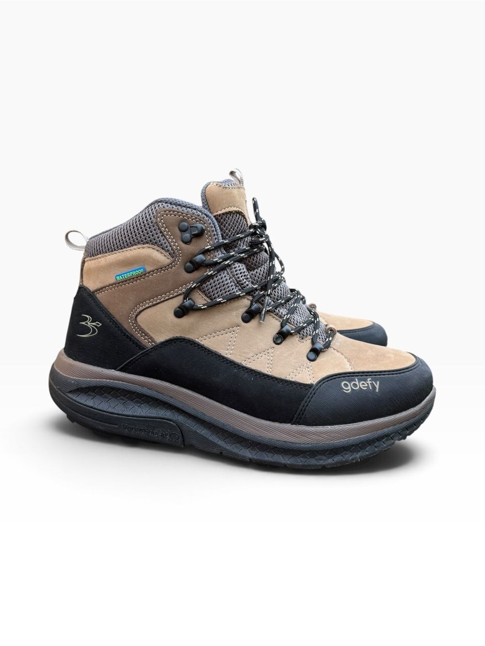 Gravity Defyer G-DEFY Sierra Waterproof Hiking Boots Tan Black Size 10 Wide